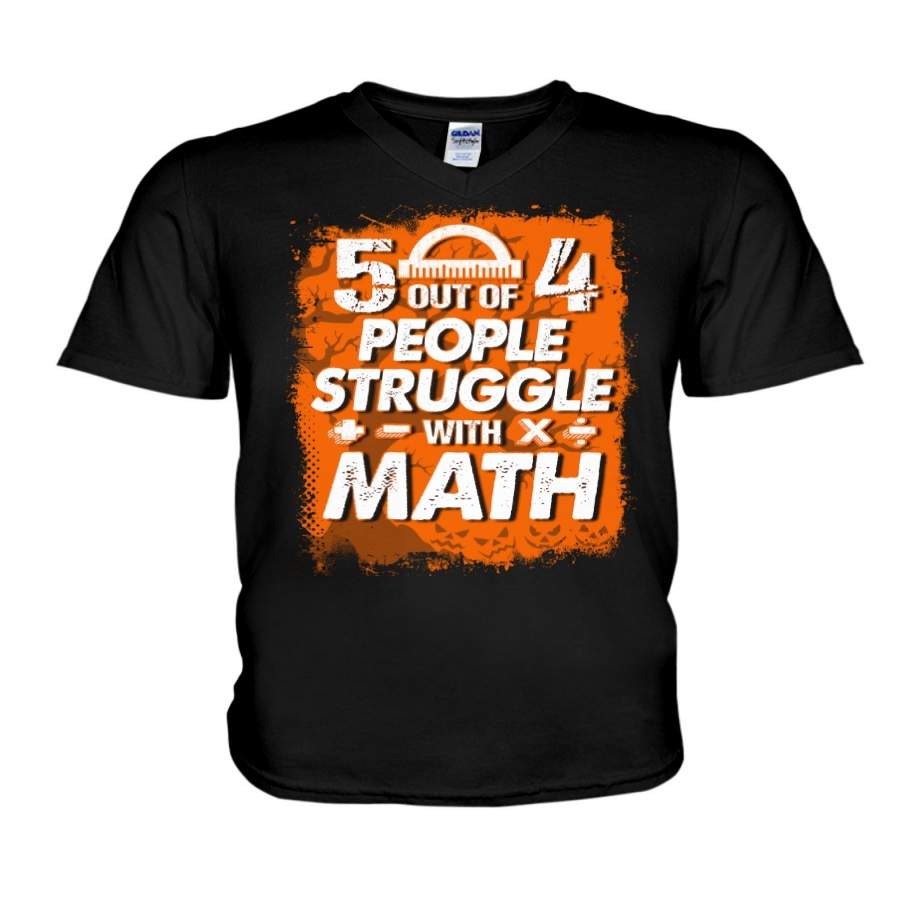 Five Out Of 4 People Struggle With Math Trending Guys V-Neck