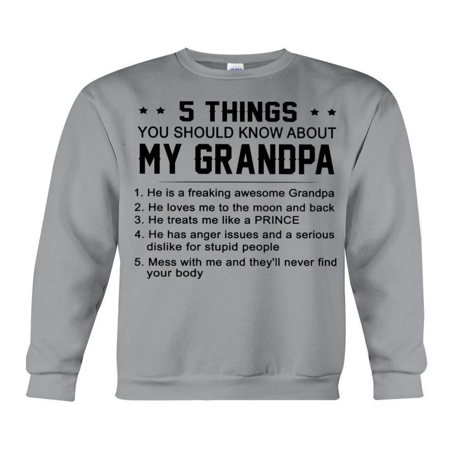 Five Things About My Grandpa Prince Sweatshirt