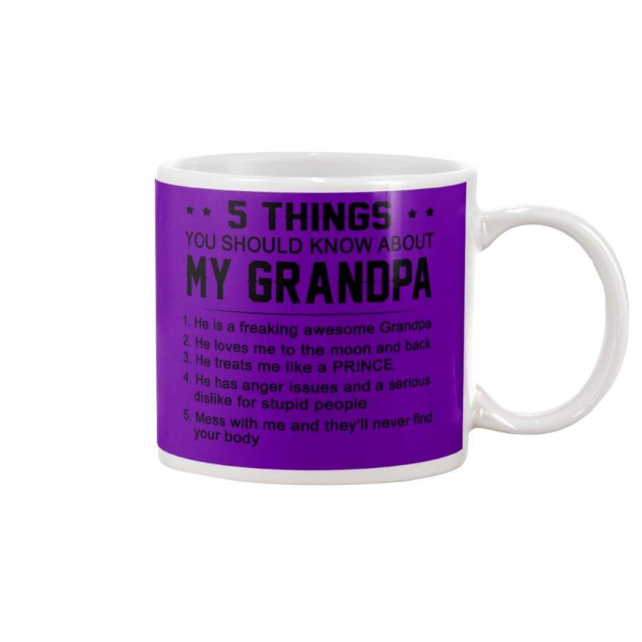 Five Things About My Grandpa Prince Mug