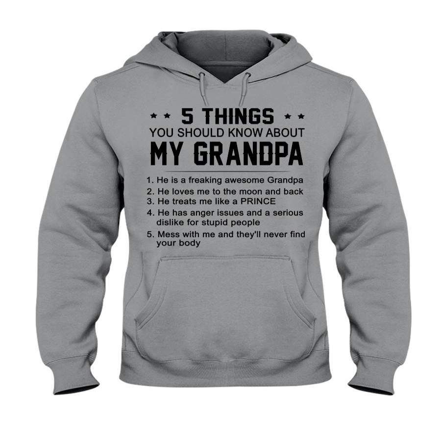 Five Things About My Grandpa Prince Hoodie