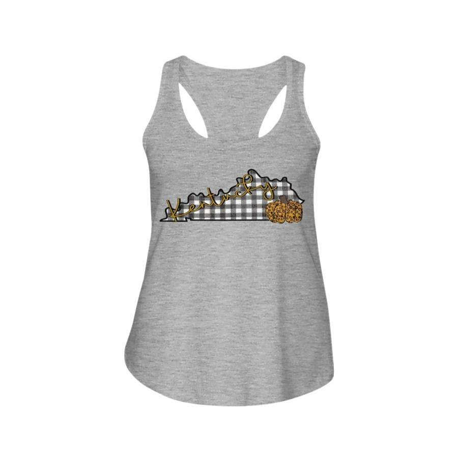 Checked Fall Kentucky Thanksgiving Gift Ladies Flowy Tank