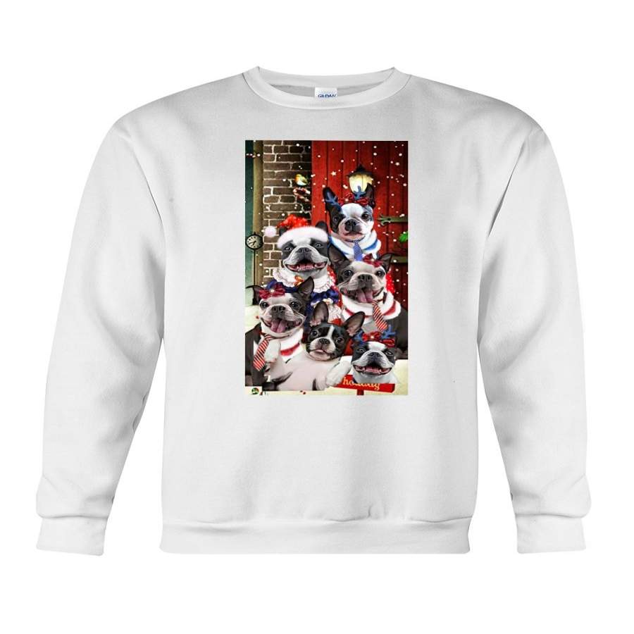 Funny Boston Terrier Hello Christmas Gift For Dog Lovers Sweatshirt