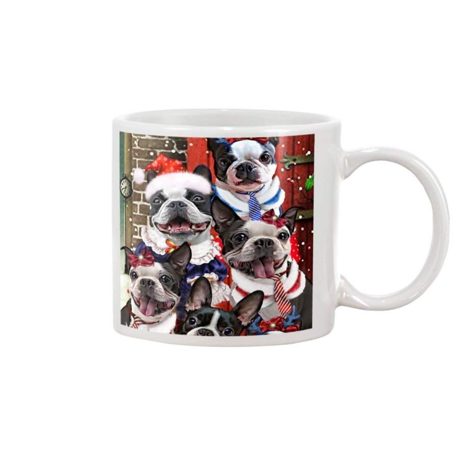 Funny Boston Terrier Hello Christmas Gift For Dog Lovers White Mug