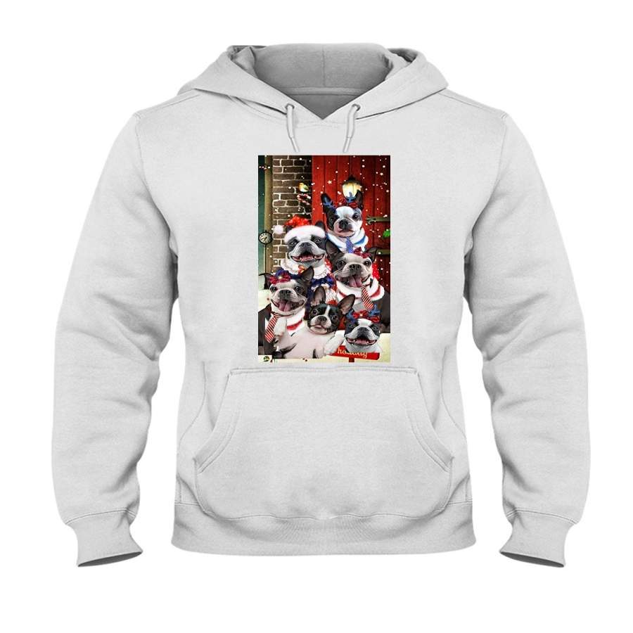 Funny Boston Terrier Hello Christmas Gift For Dog Lovers Hoodie