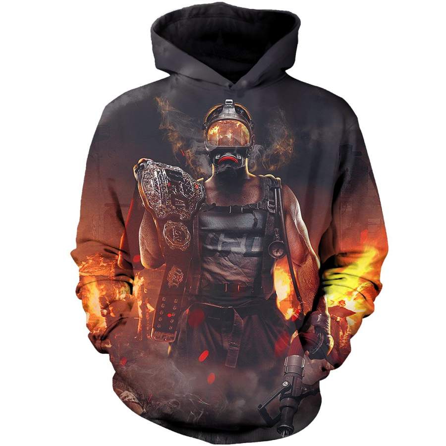 Fire Fighter Big Ghost 3D Hoodies