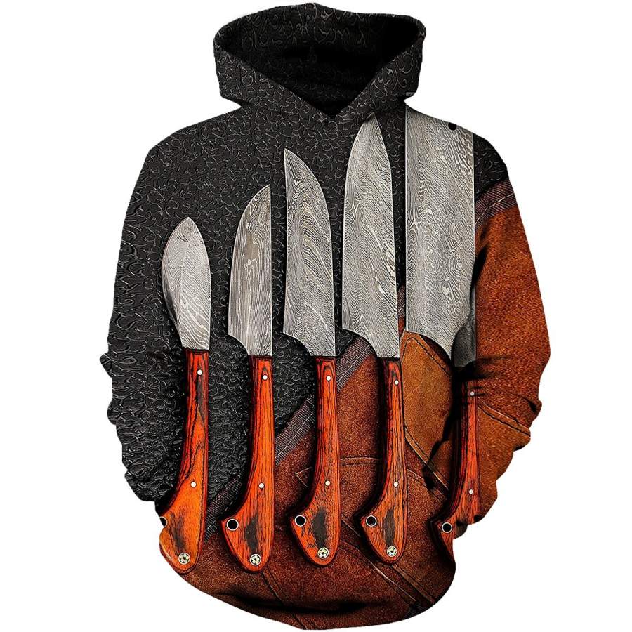 Five Knives Classic Of Chef 3D Hoodies