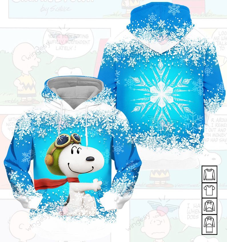 Cartoon Cartoon Snoopy White Snow Hoodie-QT012059Ha