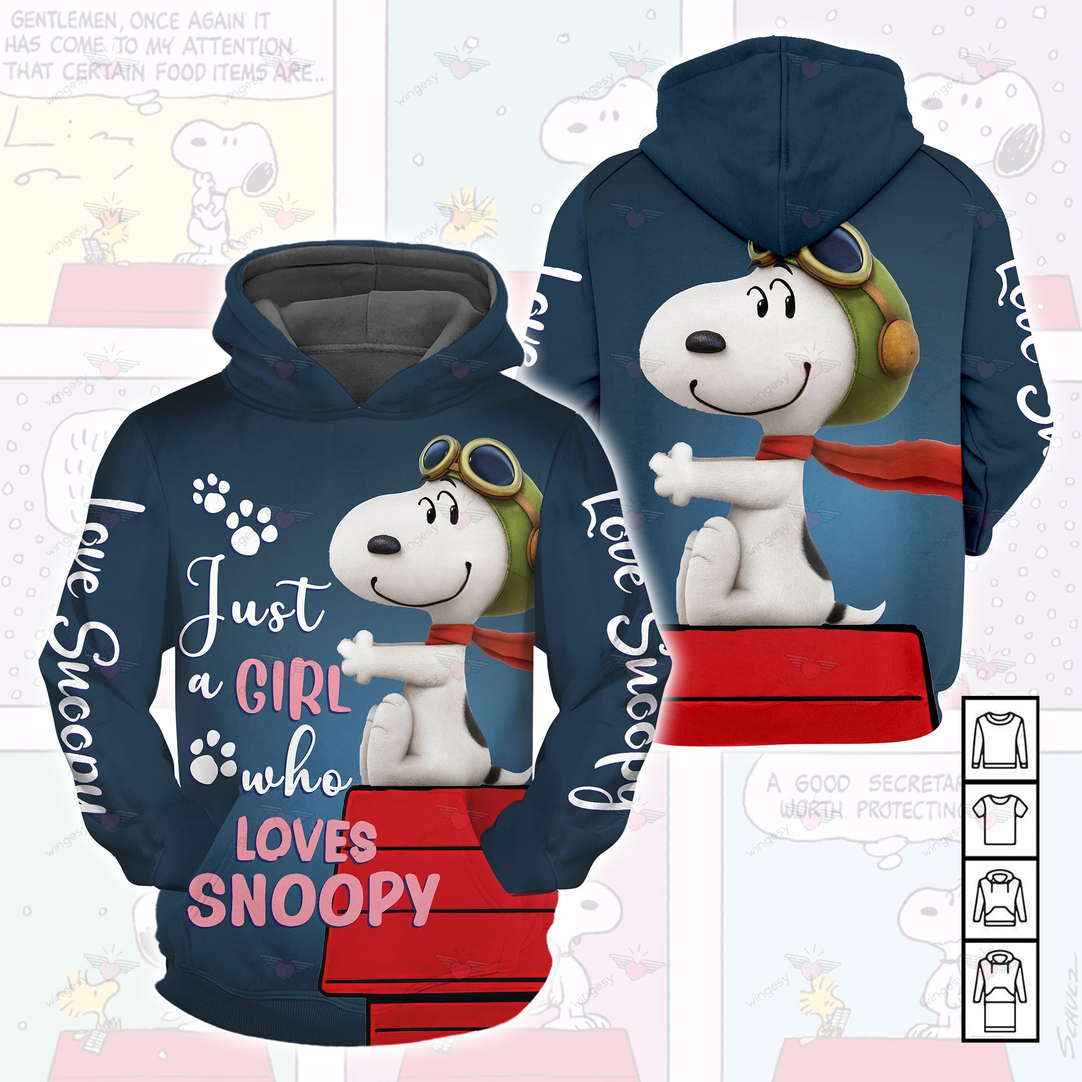 Cartoon Cartoon Just Snoopy Bthg Hoodie-QT101034Ha