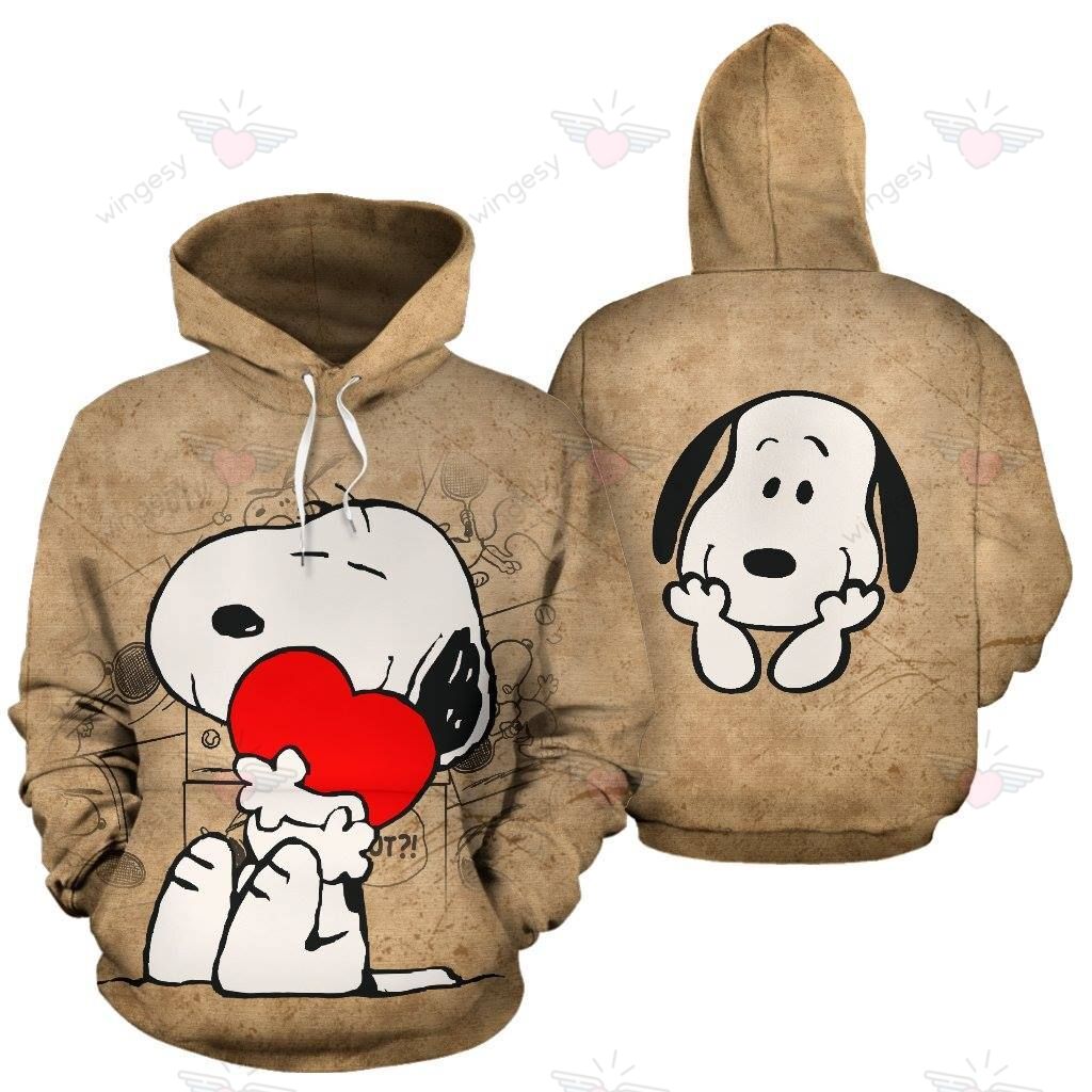 Cartoon Cartoon Snoopy Brown Hoodie-QT101112Ha