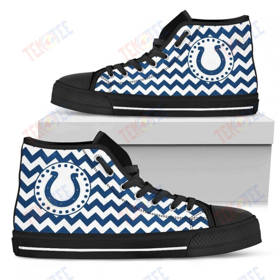 Mens Womens Indianapolis Colts High Top Shoes Chevron Broncos 3D Printable TMT161