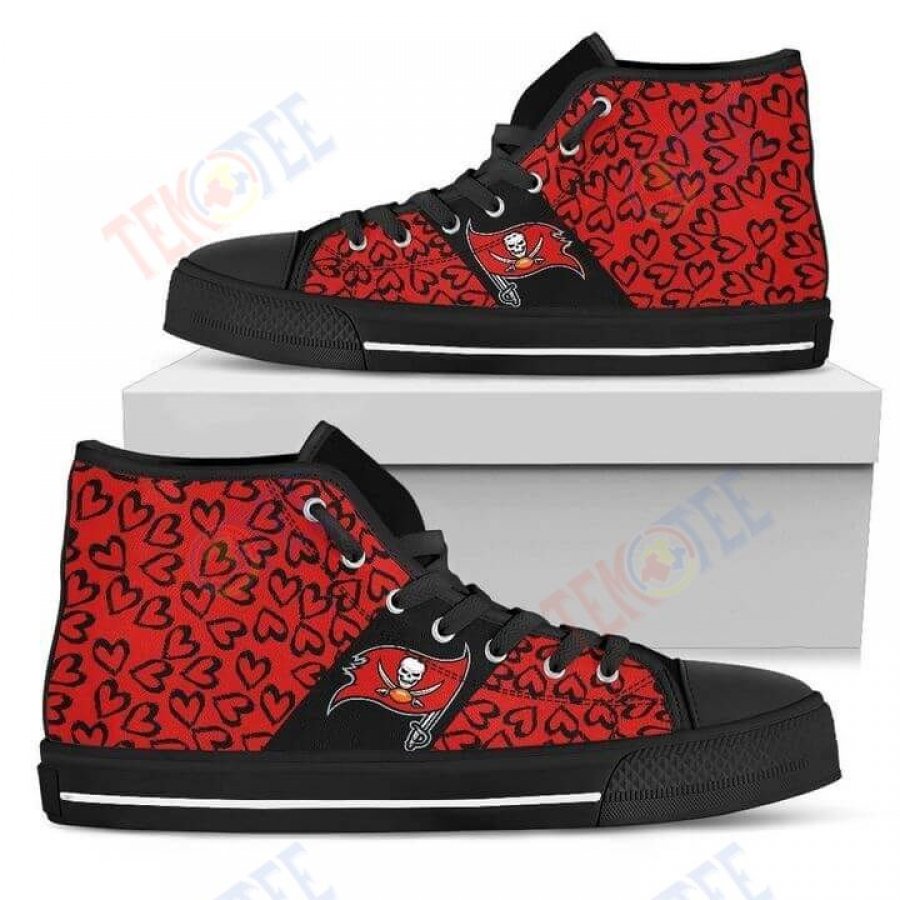 Mens Womens Perfect Cross Color Absolutely Nice Tampa Bay Buccaneers High Top Shoes TMT211