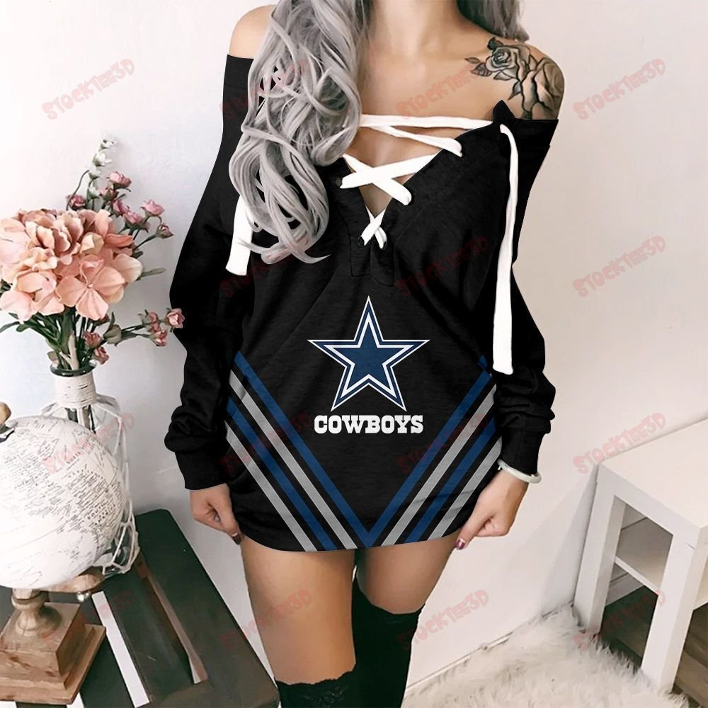 Dallas Cowboys Lace-Up Sweatshirt 82