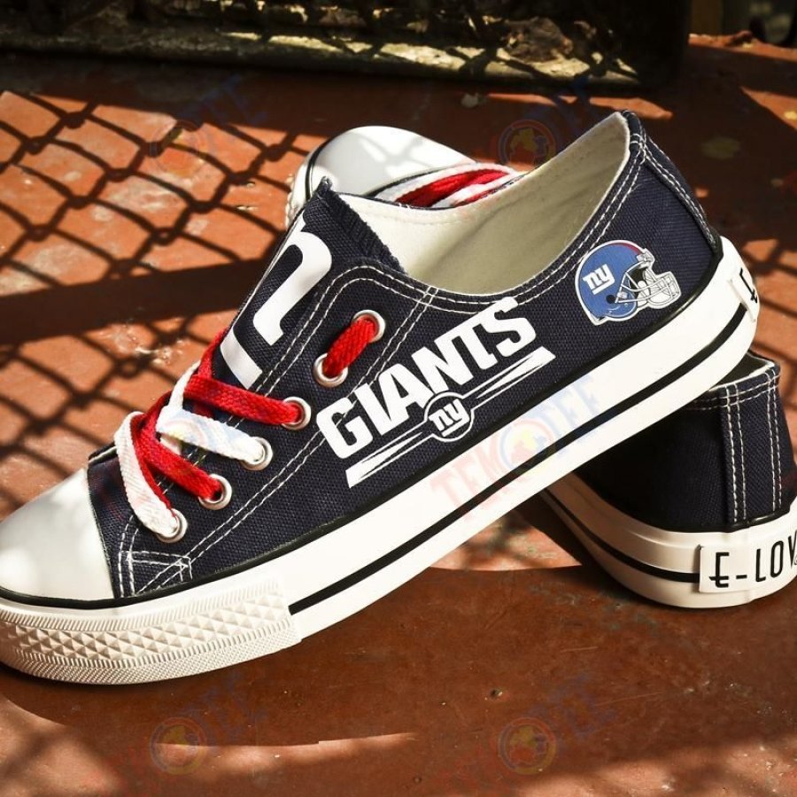 Mens Womens New York Giants Low Top Giants Running Shoes Tennis Shoes Low Top Shoes Custom Print Footwear Converse Sneakers TMT360