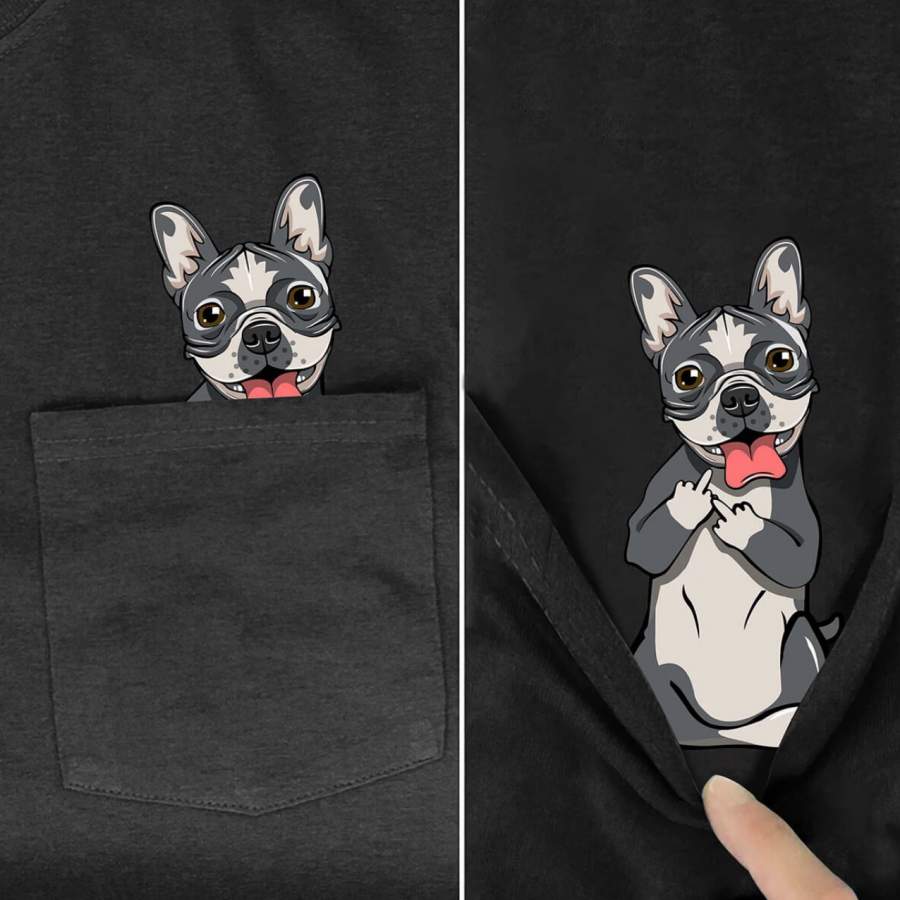 Boston Terrier Pocket Tee