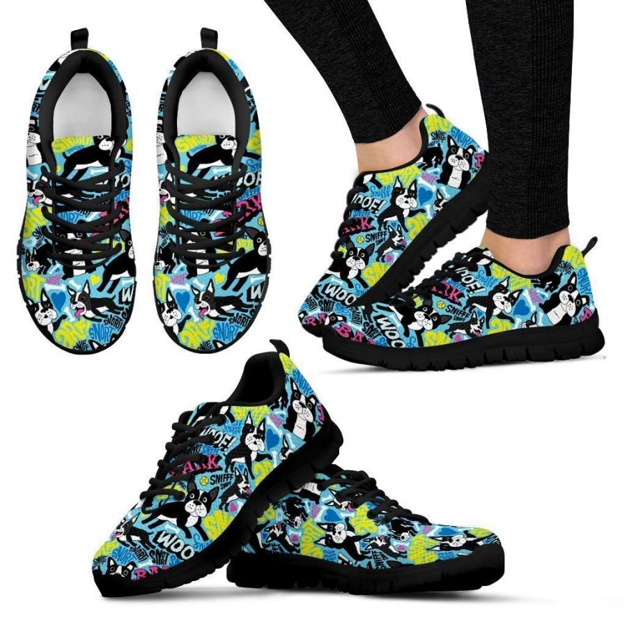 Boston Terrier Women’s Sneakers