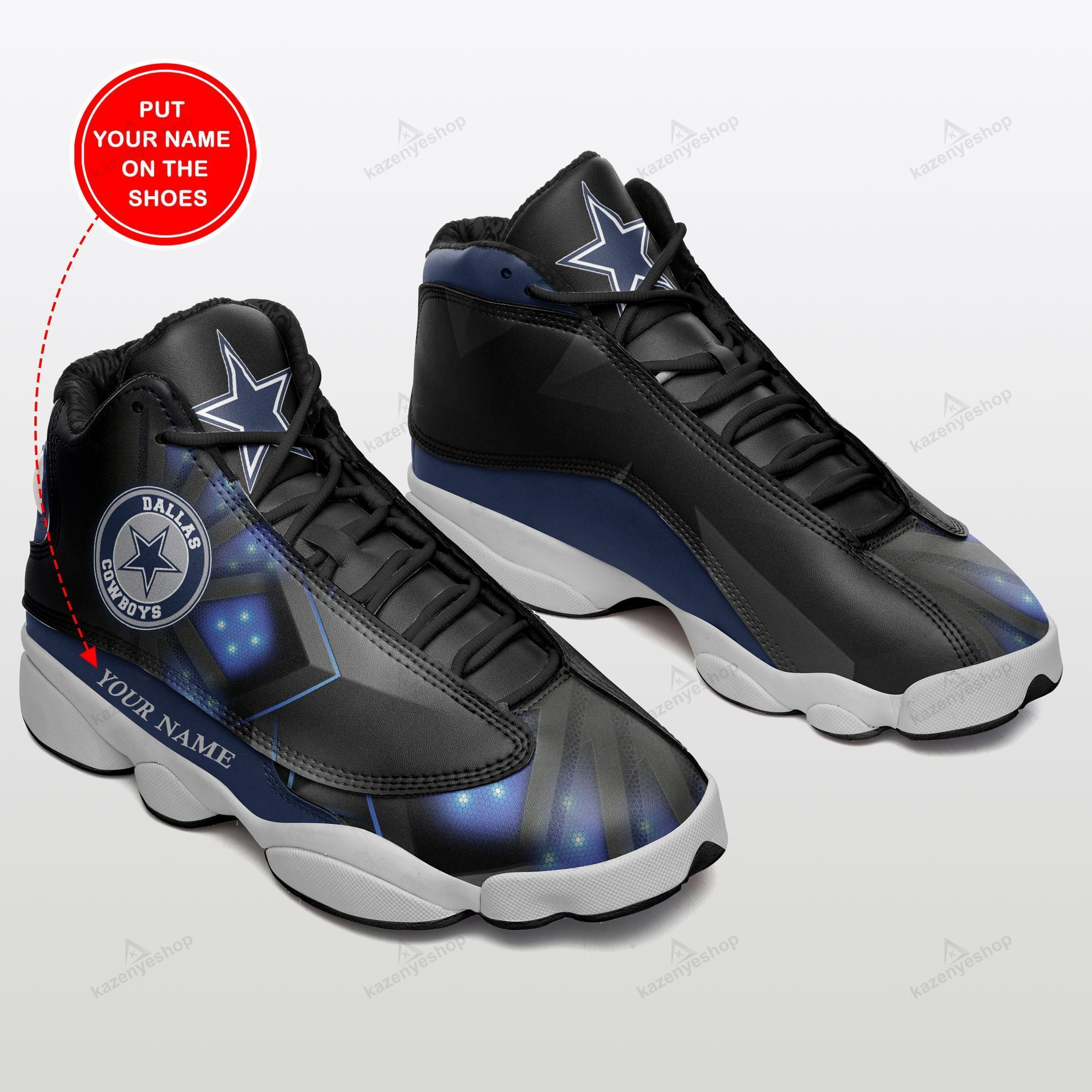 Dallas Cowboys Personalized Air Jd13 Sneakers 399