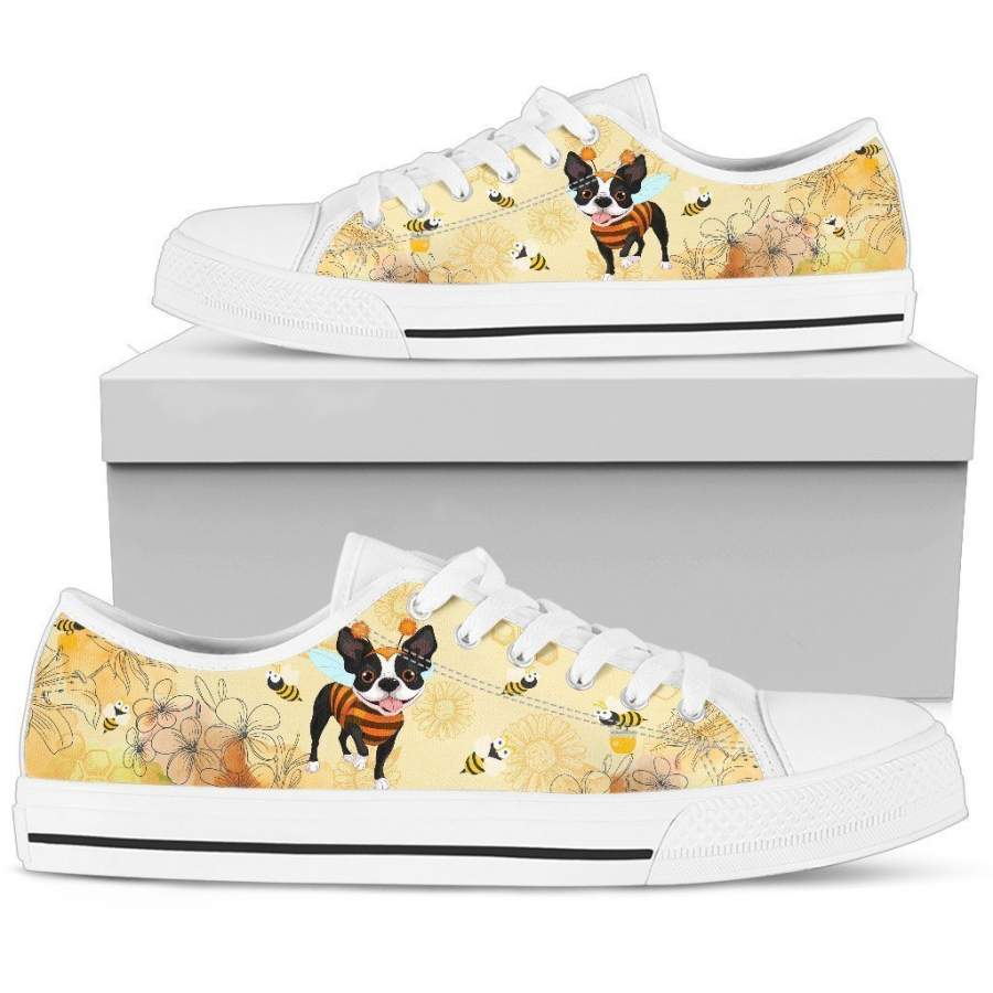 Boston terrier Women’s Low Top Shoe