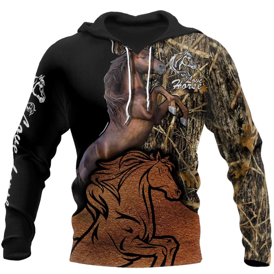 Beautiful Horse Shirt Muddy Design – Winter Set for Men and Women JJ111201