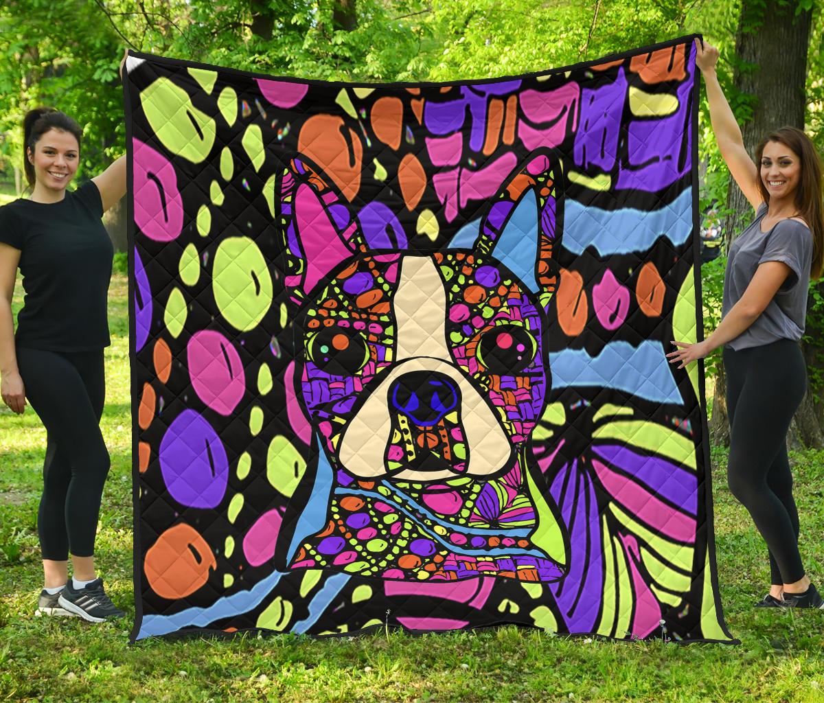 Boston Terrier Design Handcrafted Quilts – Art By Cindy Sang – Jillnjacks Exclusive