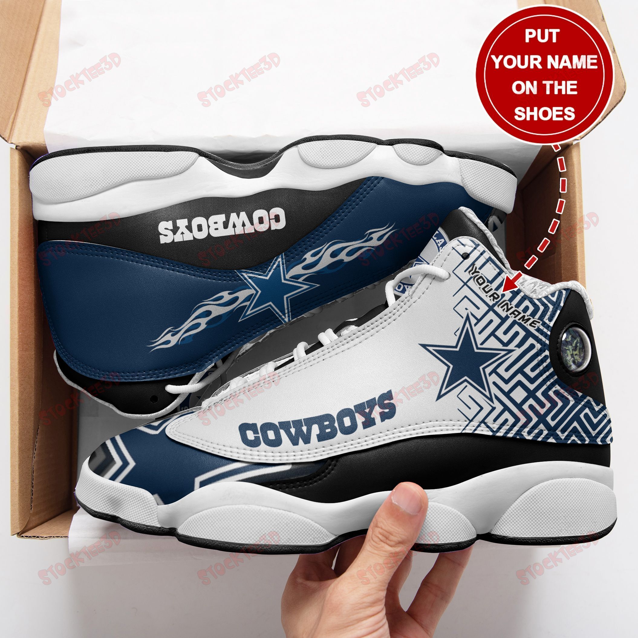 Dallas Cowboys Personalized Air Jd13 Sneakers 260