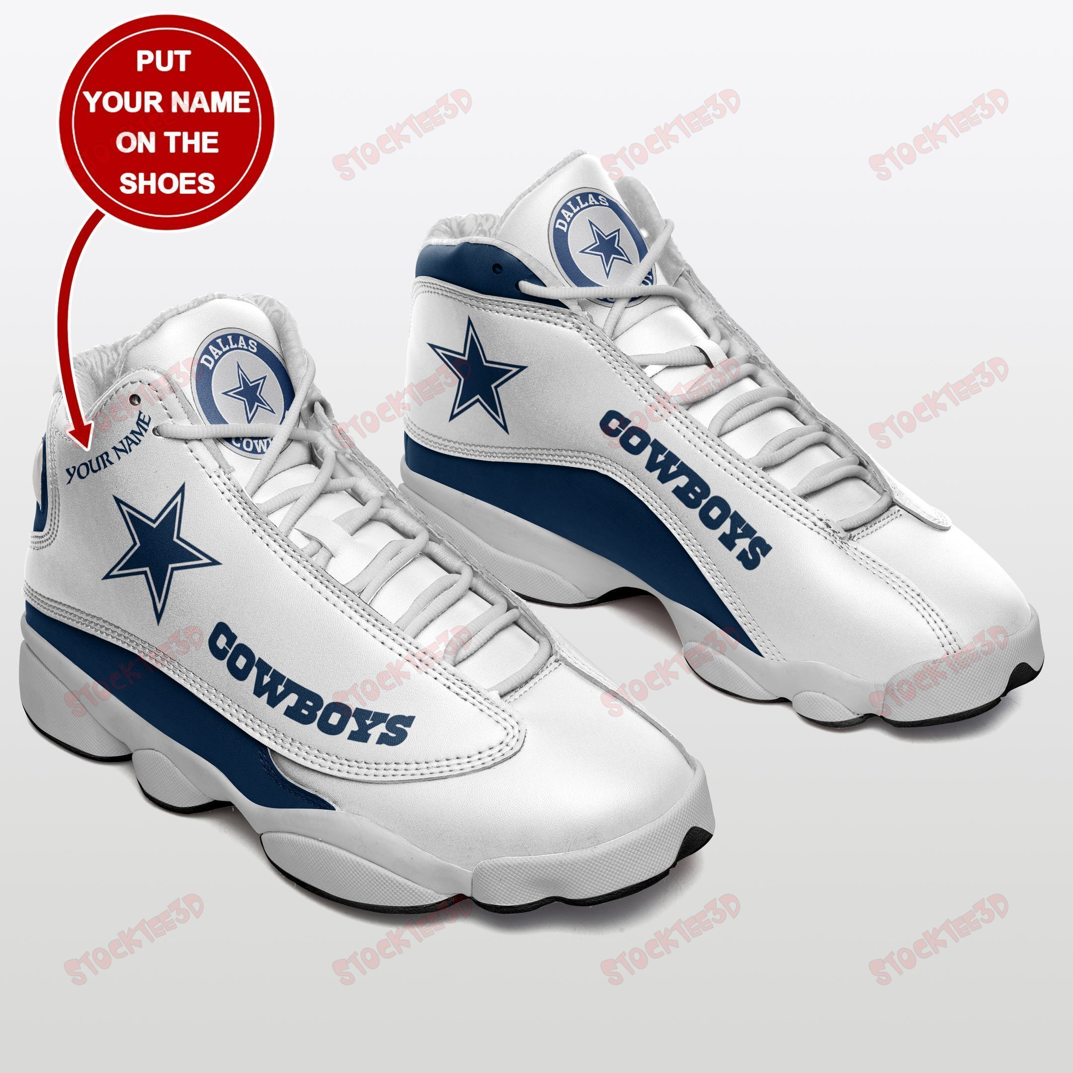 Dallas Cowboys Personalized Air Jd13 Sneakers 024