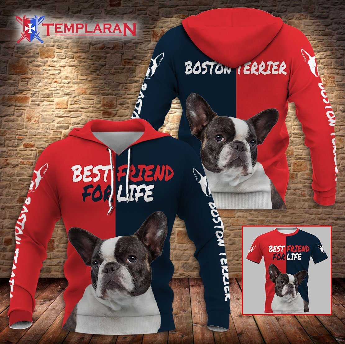 Boston Terrier Best Friend 3D Full Printing