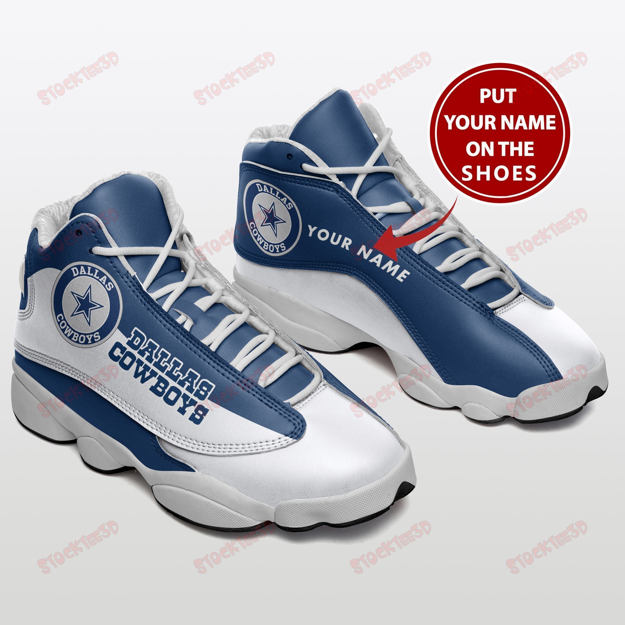 Dallas Cowboys Personalized Air Jd13 Sneakers 006