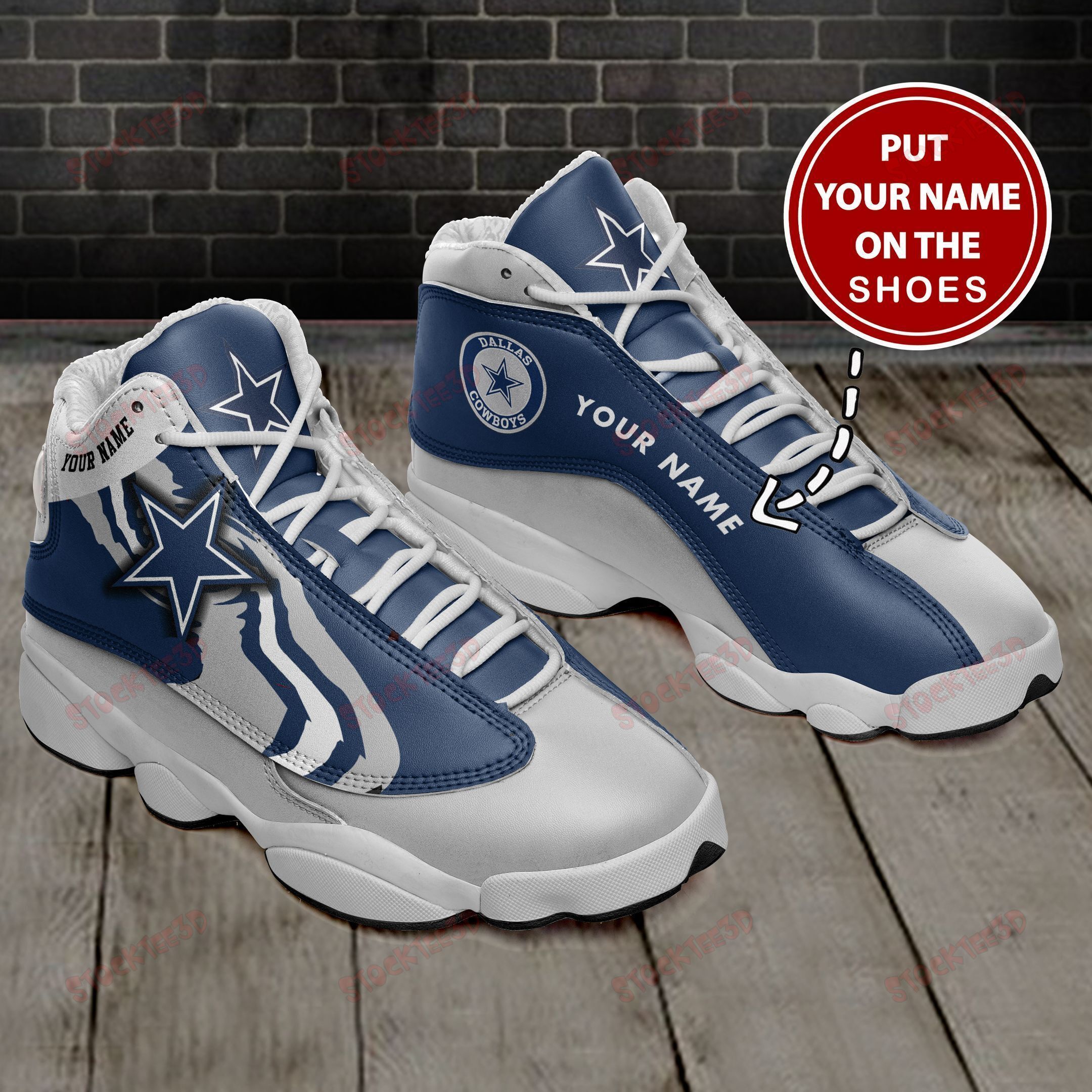 Dallas Cowboys Personalized Air Jd13 Sneakers 002