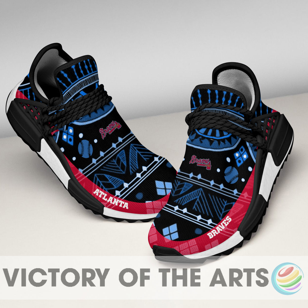 Amazing Pattern Human Race Atlanta Braves Shoes For Fans