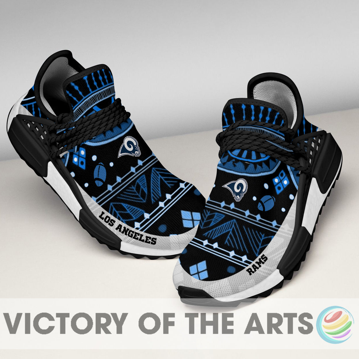 Amazing Pattern Human Race Los Angeles Rams Shoes For Fans