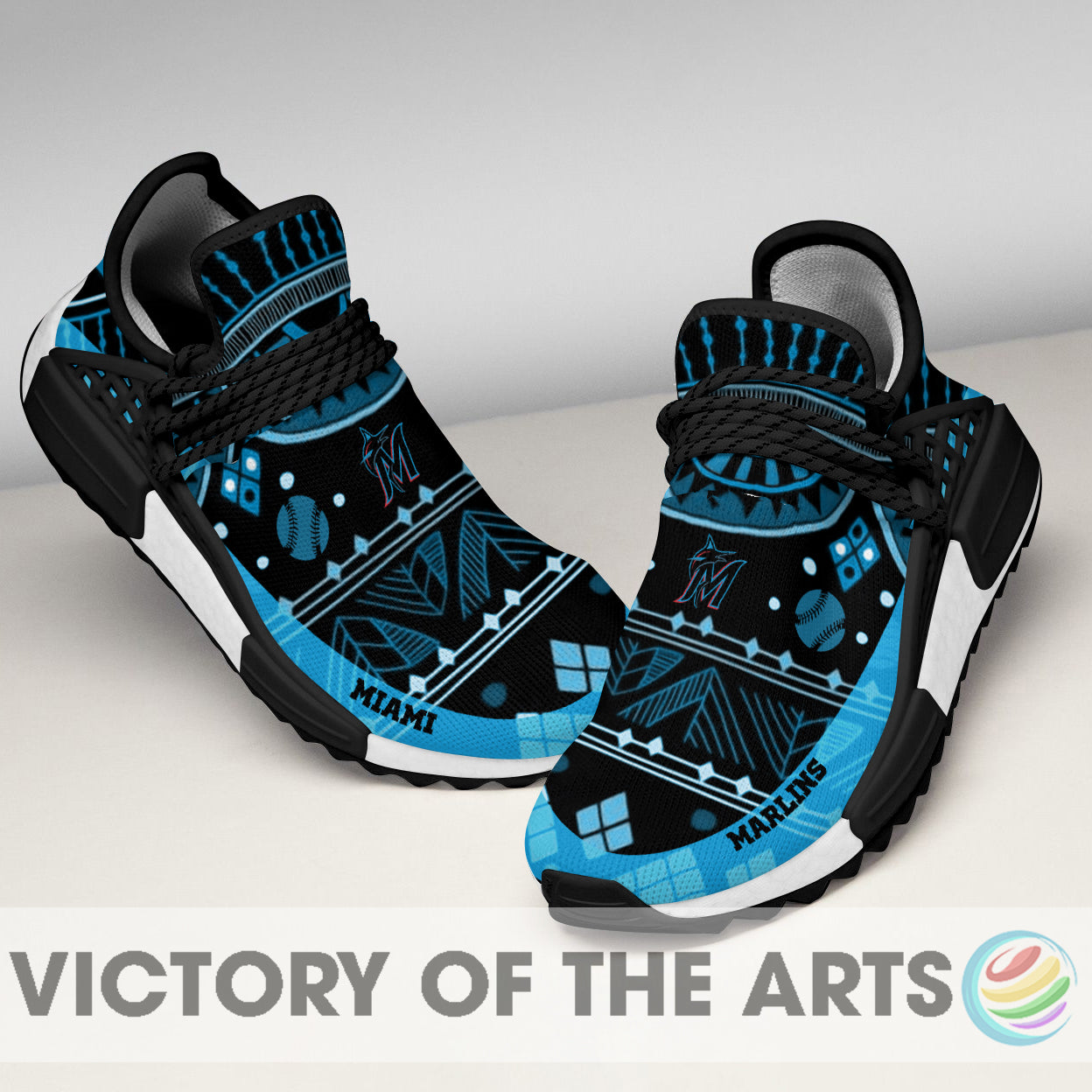 Amazing Pattern Human Race Miami Marlins Shoes For Fans