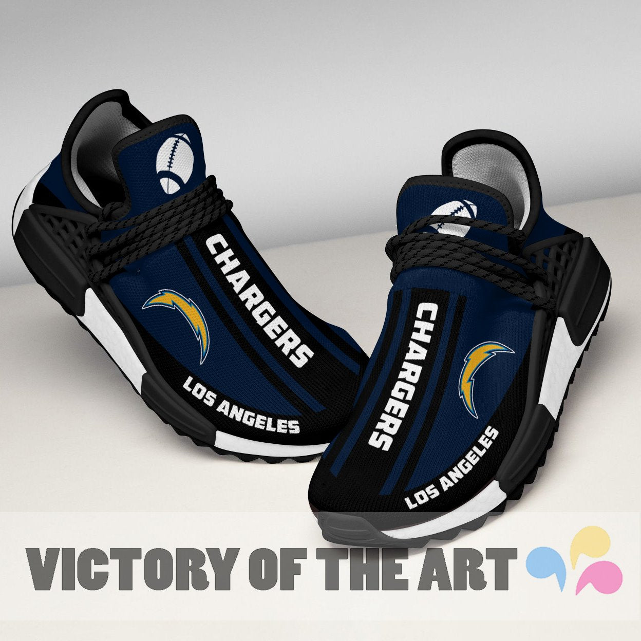 Fashion Los Angeles Chargers Human Race Shoes