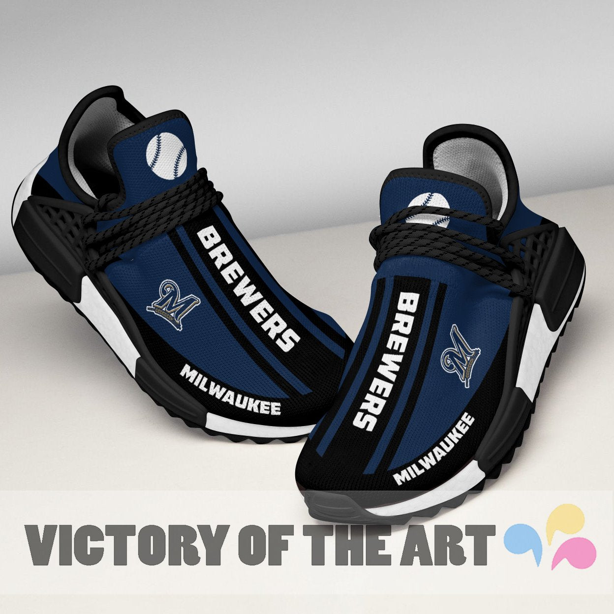 Fashion Milwaukee Brewers Human Race Shoes