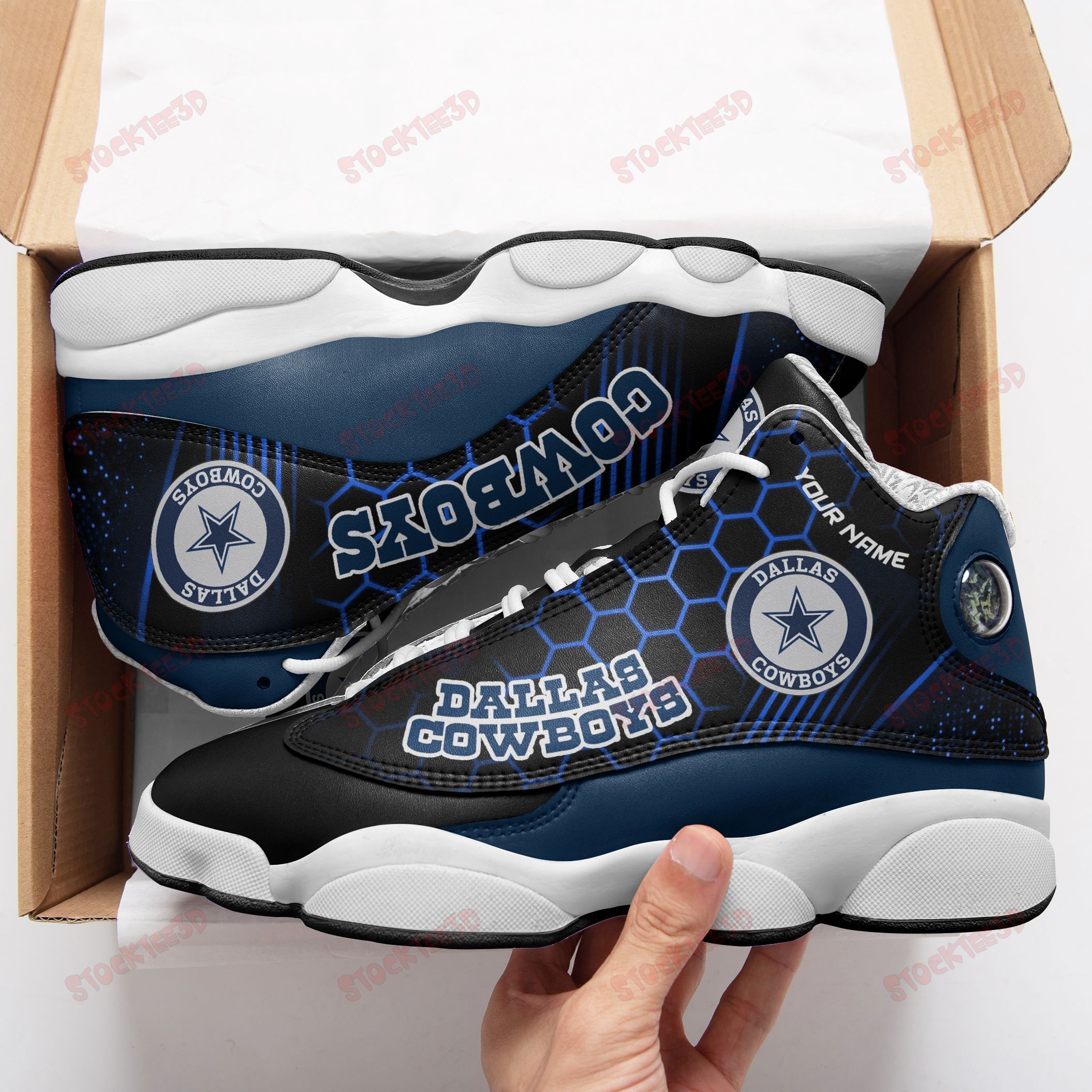 Dallas Cowboys Personalized Air Jd13 Sneakers 501