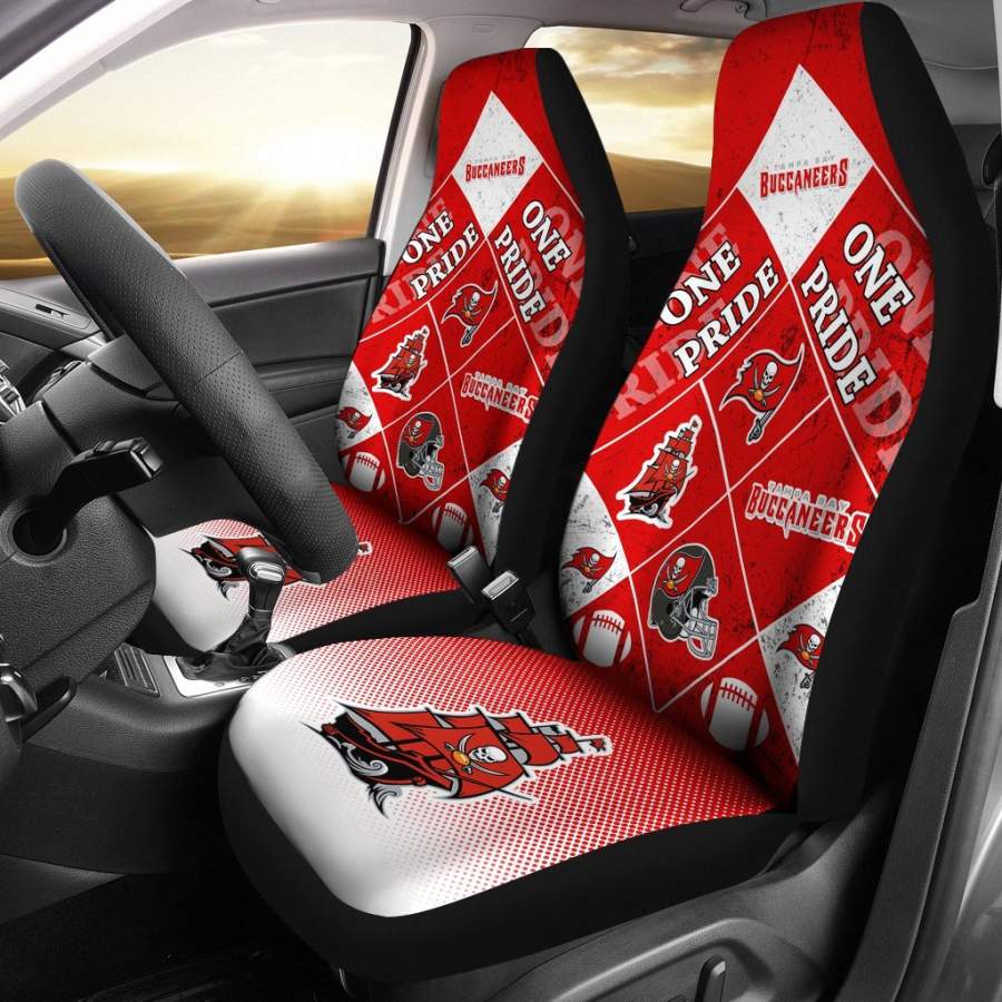 Colorful Pride Flag Tampa Bay Buccaneers Car Seat Covers