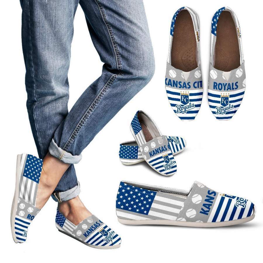 American Flag Kansas City Royals Casual Shoes