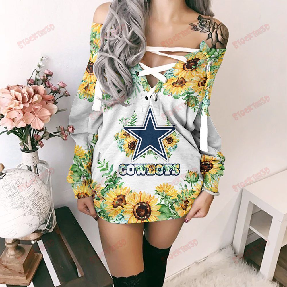 Dallas Cowboys Lace-Up Sweatshirt 03