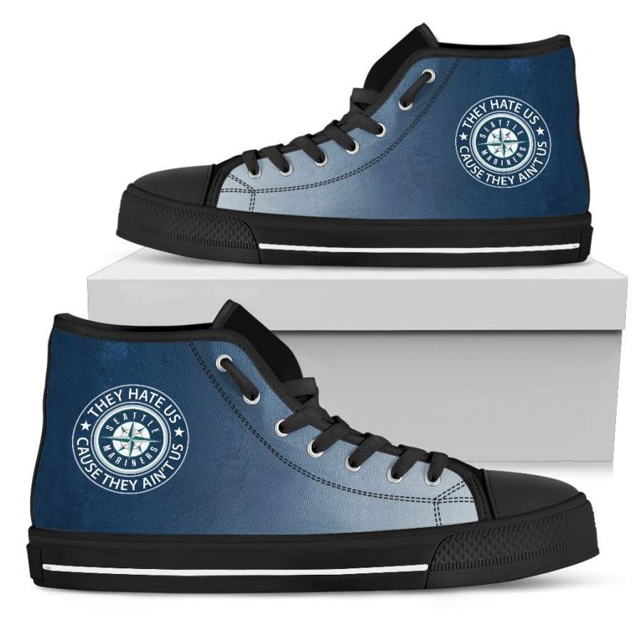 Cool They Hate Us Cause They Ain’t Us Seattle Mariners High Top Shoes