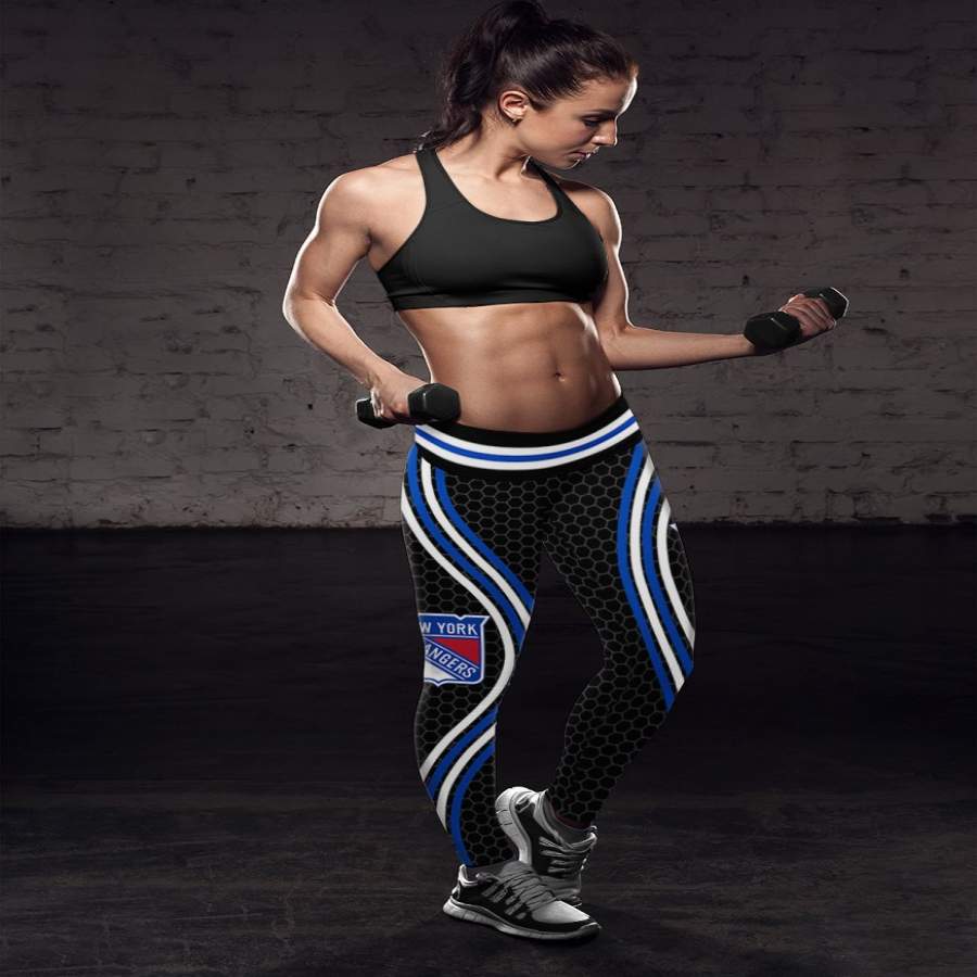 Black Venom New York Rangers Leggings