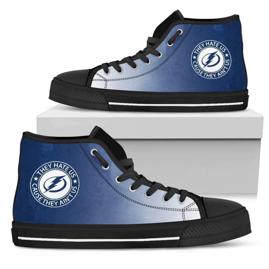 Cool They Hate Us Cause They Ain’t Us Tampa Bay Lightning High Top Shoes