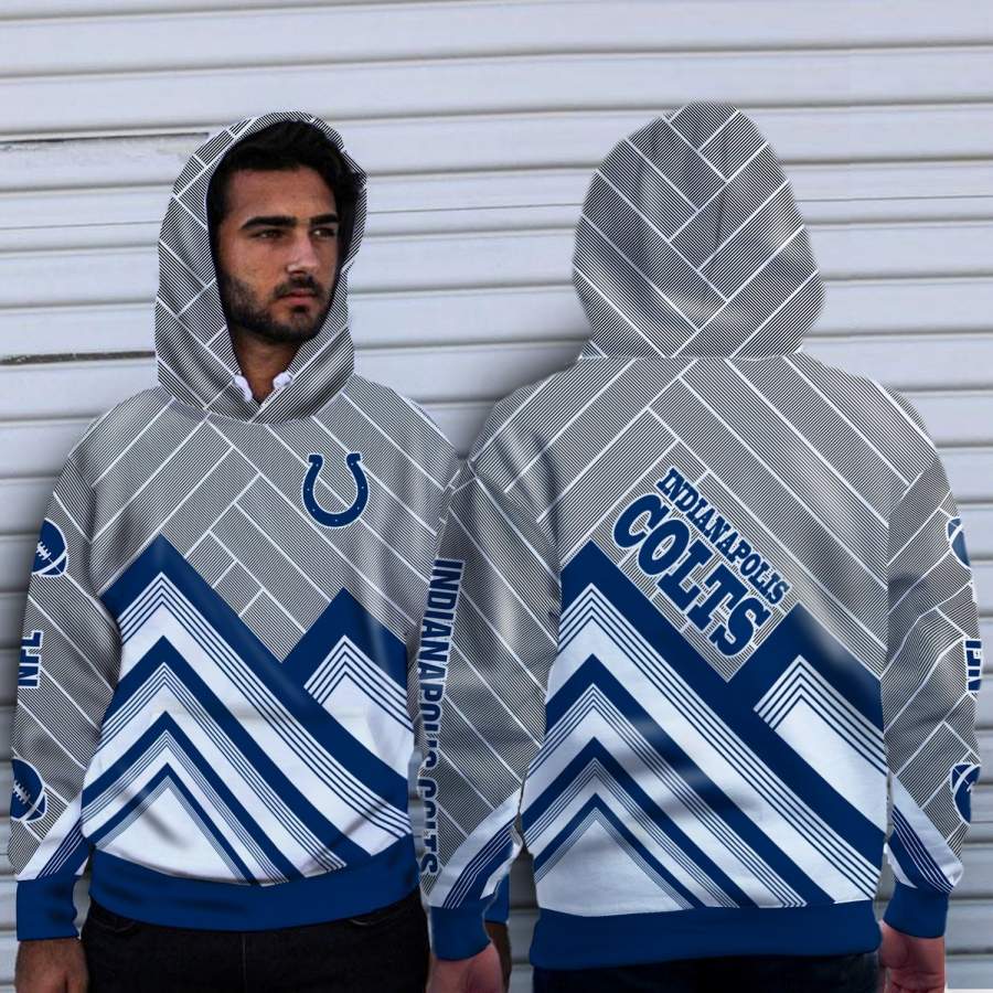 Fashion Cross Line?Indianapolis Colts Hoodie