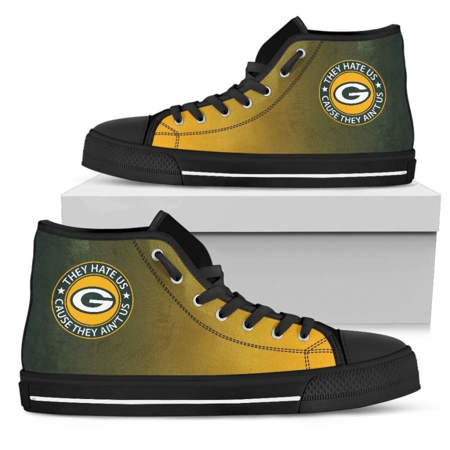 Cool They Hate Us Cause They Ain’t Us Green Bay Packers High Top Shoes