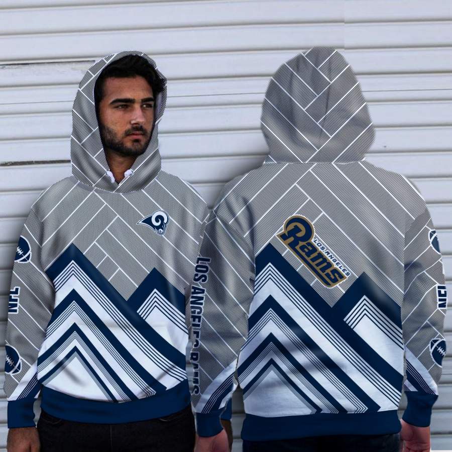 Fashion Cross Line?Los Angeles Rams Hoodie