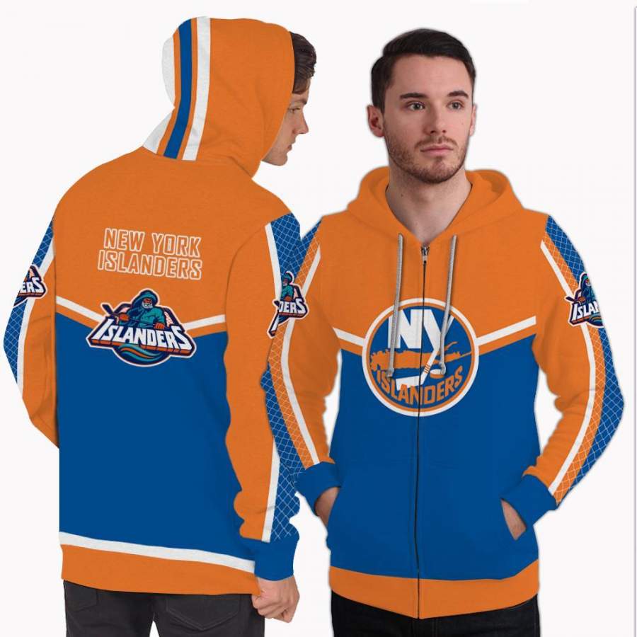 Colorful Gorgeous Fitting New York Islanders Zip Hoodie