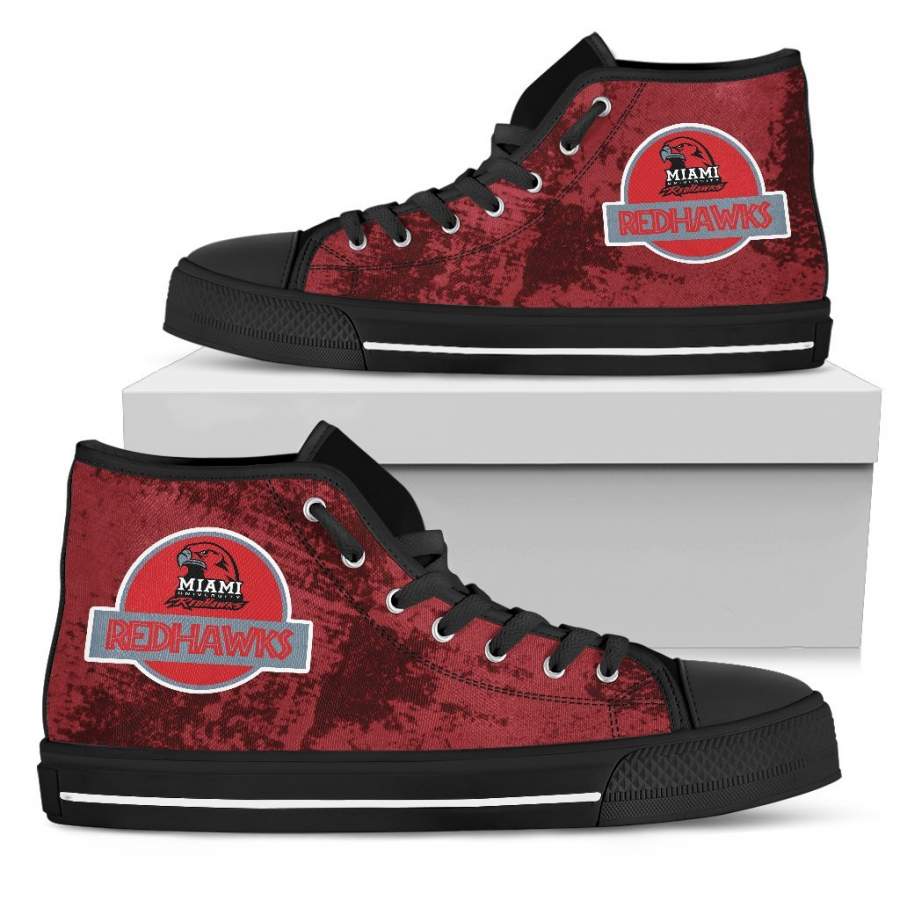 Cute Jurassic Park Miami RedHawks High Top Shoes