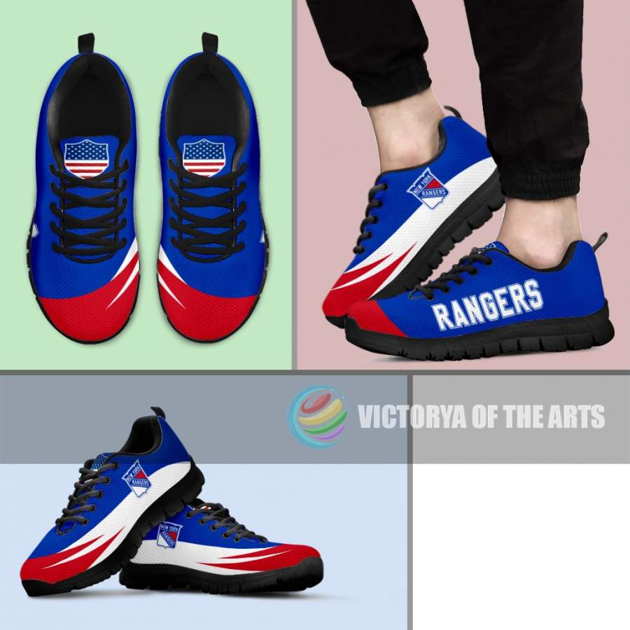 Awesome Gift Logo New York Rangers Sneakers