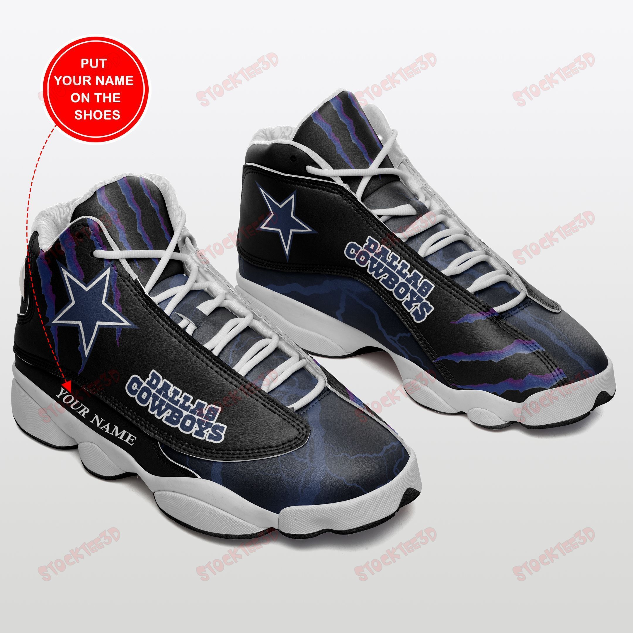 Dallas Cowboys Personalized Air Jd13 Sneakers 185