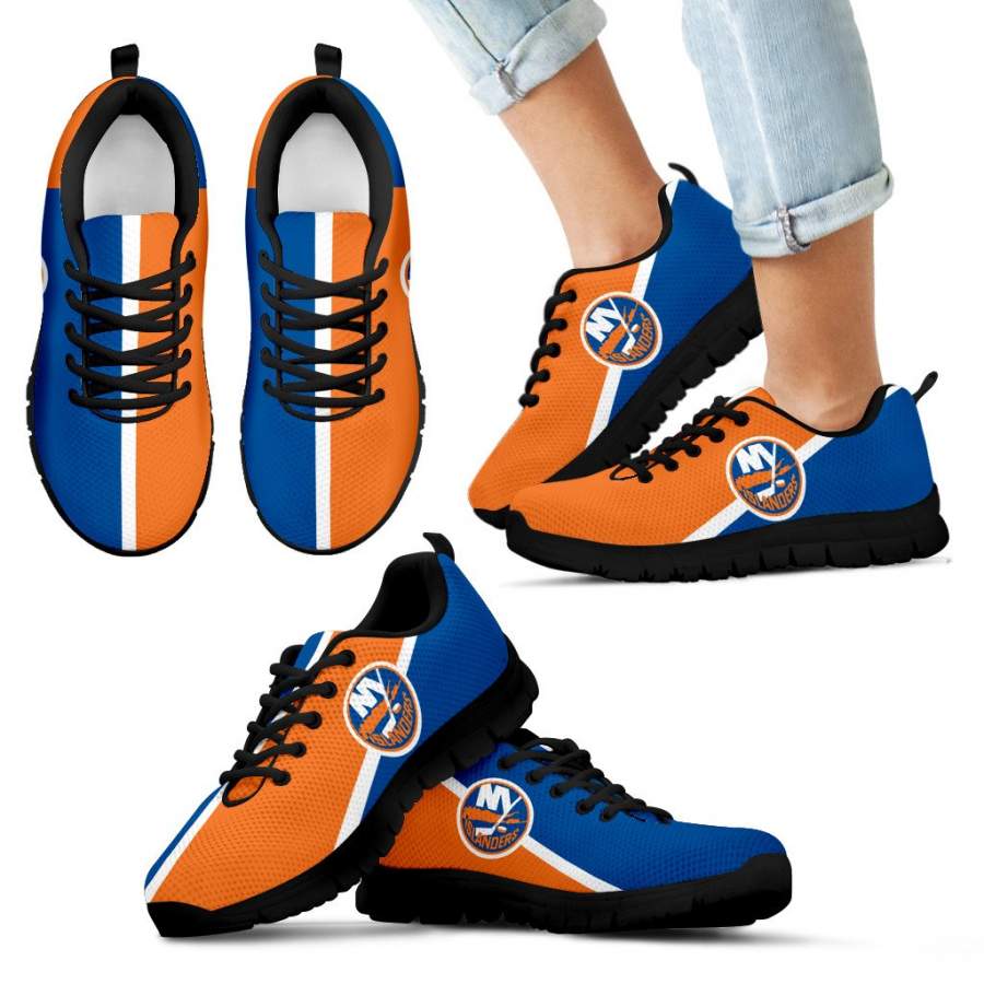 Dynamic Aparted Colours Beautiful Logo New York Islanders Sneakers