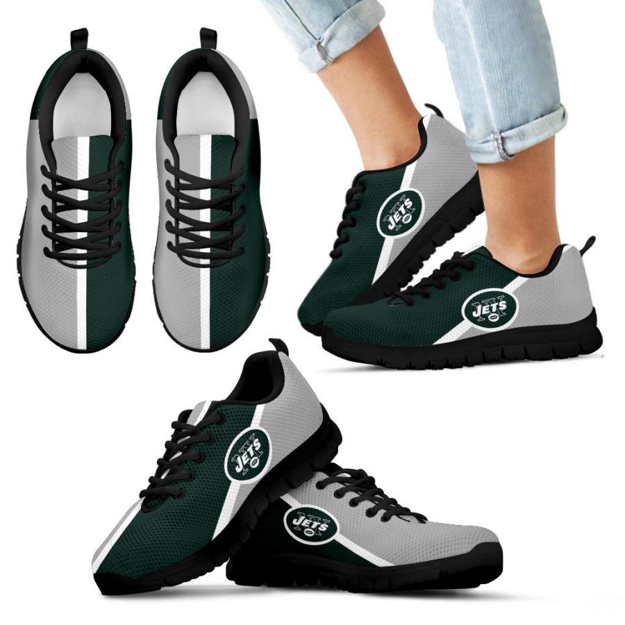 Dynamic Aparted Colours Beautiful Logo New York Jets Sneakers