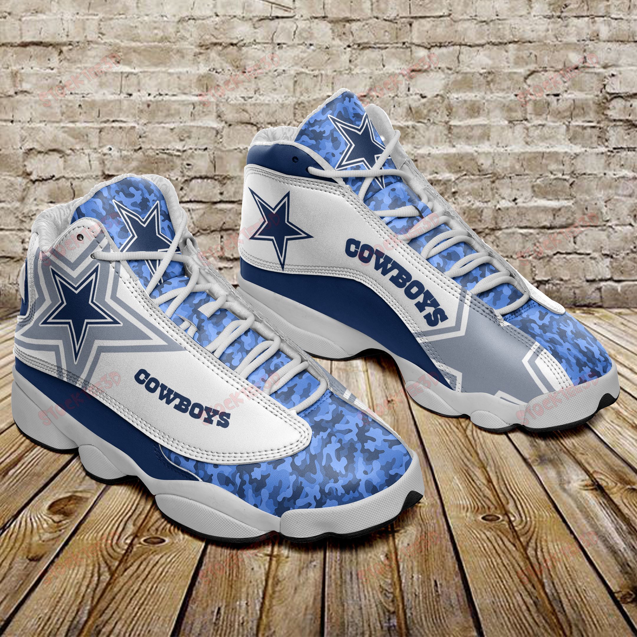 Dallas Cowboys Air Jd13 Sneakers 476